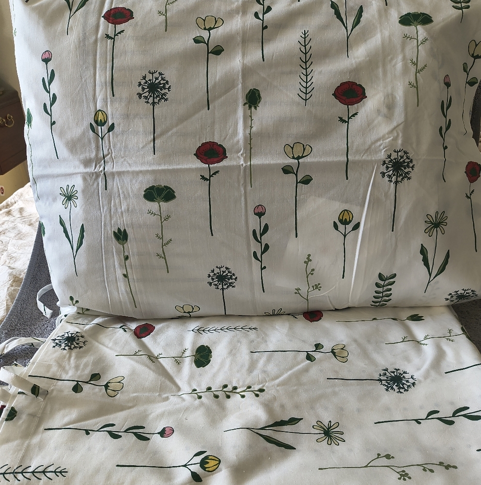 IKEA NattsLanda Twin Floral Duvet Cover Pillowcase Set Multicolor Bedding